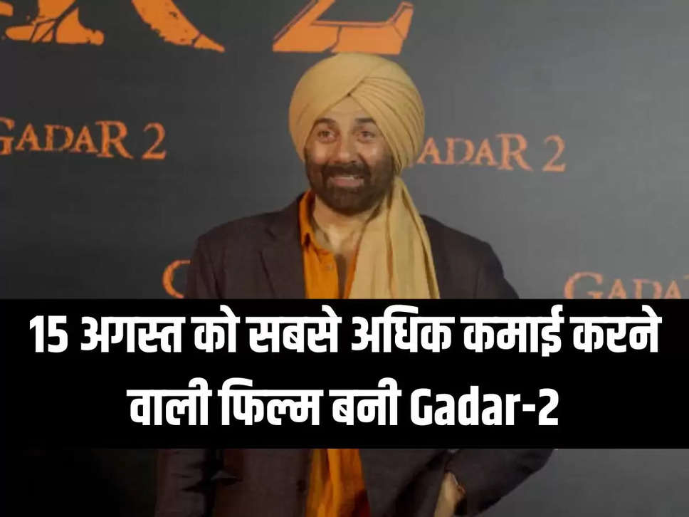 Gadar-2 became the highest grossing film on 15 August