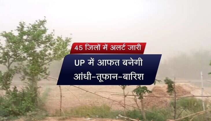 UP में आफत बनेगी आंधी-तूफान-बारिश, 45 जिलों में अलर्ट जारी, किसानों की चिंता बढ़ी 