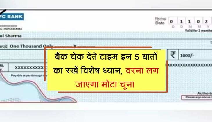 Bank Cheque Rule : बैंक चेक देते टाइम इन 5 बातों का रखें विशेष ध्यान, वरना लग जाएगा मोटा चूना 