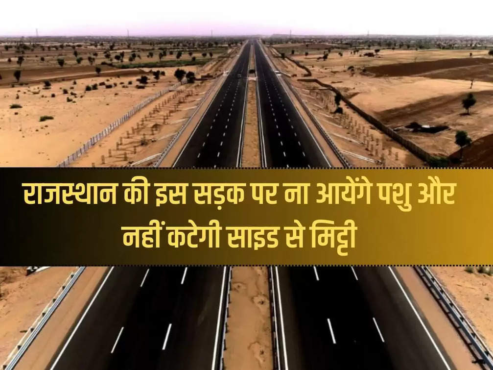 Amritsar Jamnagar Expressway: Animals will not come on this road of Rajasthan and soil will not be cut from the side.
