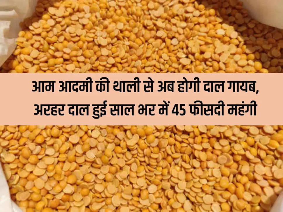 Now pulses will disappear from the common man's plate, Arhar pulses have become costlier by 45 percent in a year.