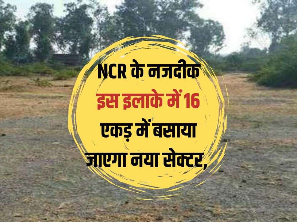 NCR के नजदीक इस इलाके में 16 एकड़ में बसाया जाएगा नया सेक्टर, जमीन मालिकों को 20 साल के पहले हिसाब से दिया जाएगा मुहावजा 