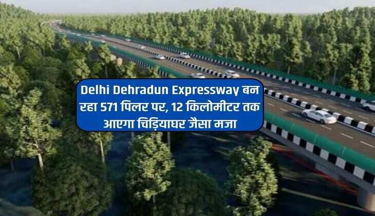 Delhi Dehradun Expressway बन रहा 571 पिलर पर, 12 किलोमीटर तक आएगा चिड़ियाघर जैसा मजा