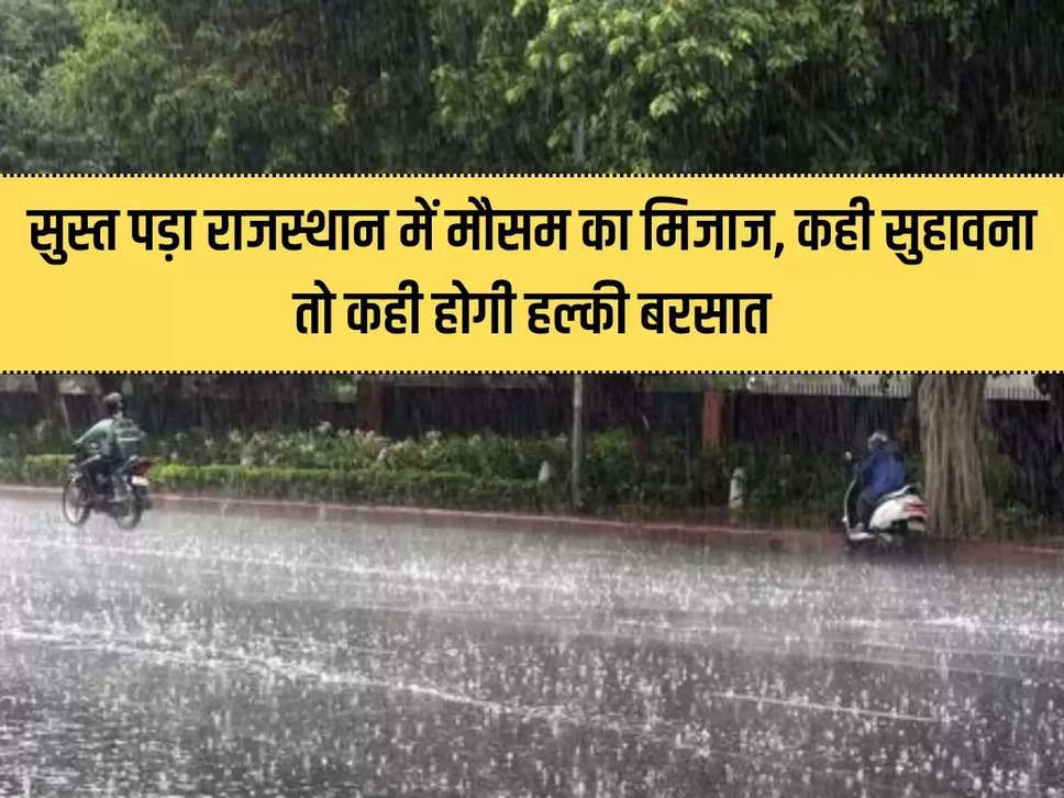 Weather Update: The weather pattern in Rajasthan is dull, at some places it will be pleasant and at other places there will be light rain, know the update.