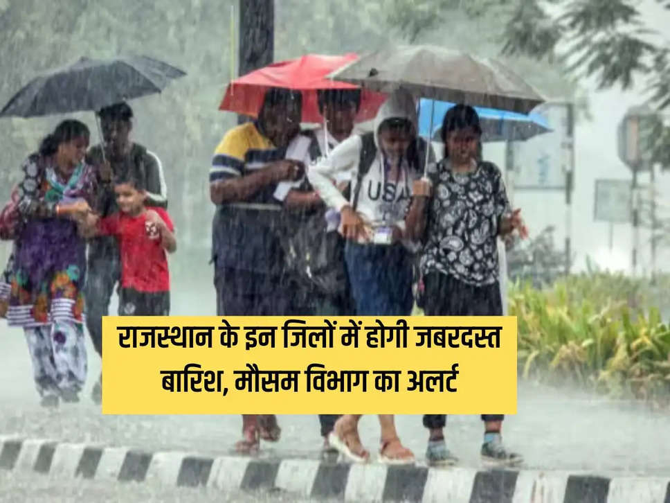 There will be heavy rain in these districts of Rajasthan, weather department alert