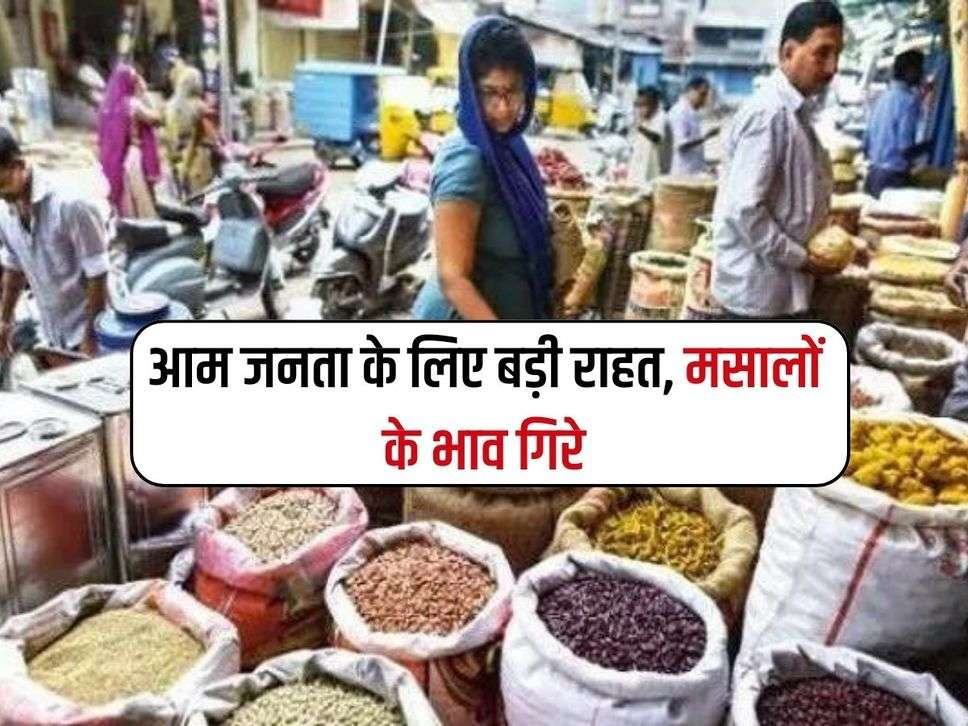 Price of Spices: आम जनता के लिए बड़ी राहत, मसालों के भाव गिरे