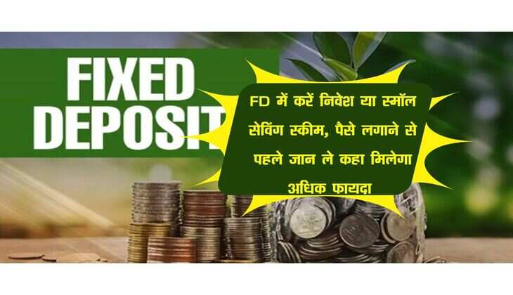 FD में  करें निवेश या स्मॉल सेविंग स्कीम, पैसे लगाने से पहले जान ले कहा मिलेगा अधिक फायदा 