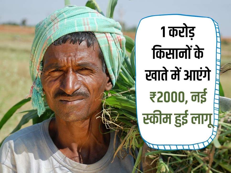 ₹2000 will come into the accounts of 1 crore farmers, new scheme implemented