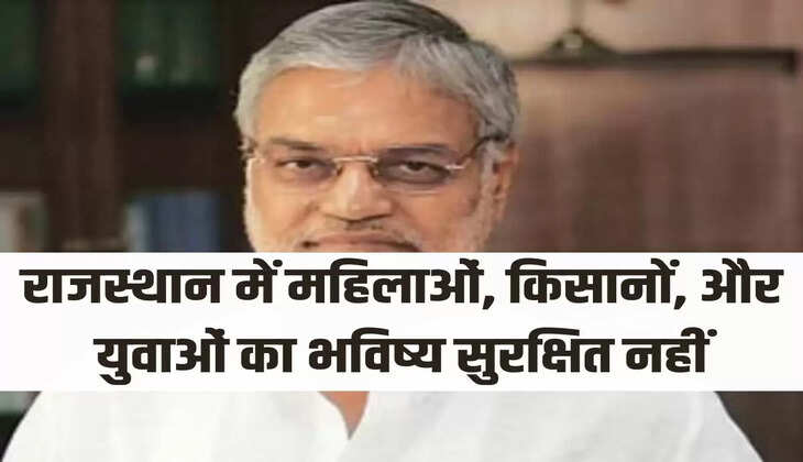 राजस्थान में महिलाओं, किसानों, और युवाओं का भविष्य सुरक्षित नहीं