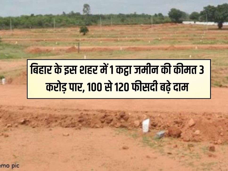 Property : बिहार के इस शहर में 1 कट्ठा जमीन की कीमत 3 करोड़ पार, 100 से 120 फीसदी बढ़े दाम 
