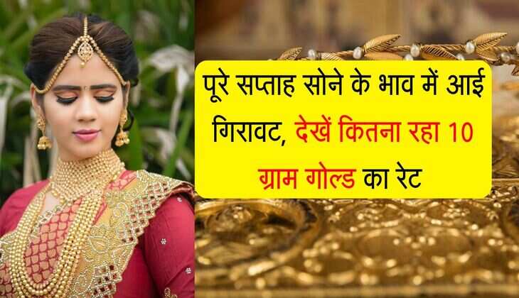 UP Gold-Silver Price : पूरे सप्ताह सोने के भाव में आई गिरावट, देखें कितना रहा 10 ग्राम गोल्ड का रेट 