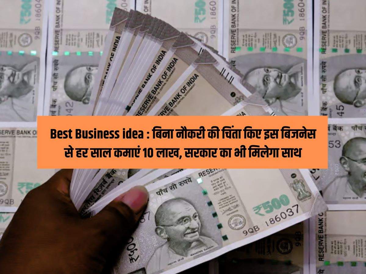 Best Business idea : बिना नौकरी की चिंता किए इस बिजनेस से हर साल कमाएं 10 लाख, सरकार का भी मिलेगा साथ