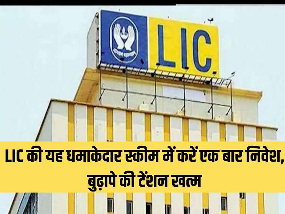 LIC की यह धमाकेदार स्कीम में करें एक बार निवेश, बुढ़ापे की टेंशन खत्म