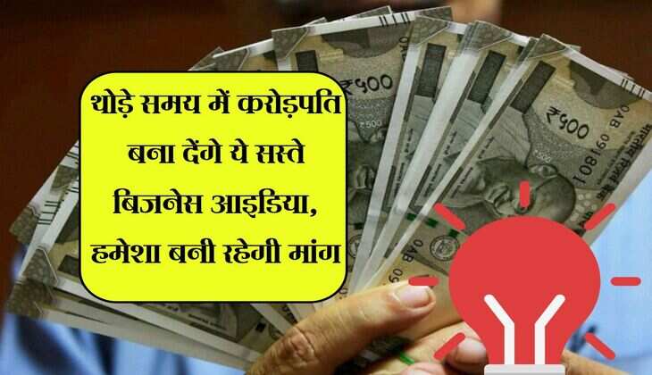 Business Idea : थोड़े समय में करोड़पति बना देंगे ये सस्ते बिजनेस आइडिया, हमेशा बनी रहेगी मांग