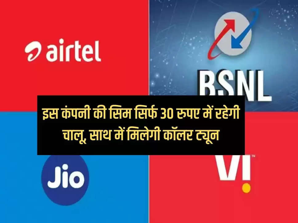 SIM of this company will remain active for only Rs 30, along with it you will get caller tune.