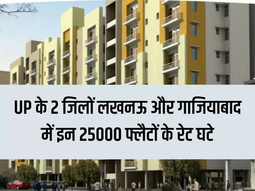Rates of these 25000 flats reduced in 2 districts of UP, Lucknow and Ghaziabad