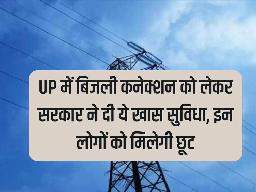 Government has given this special facility regarding electricity connection in UP, these people will get exemption