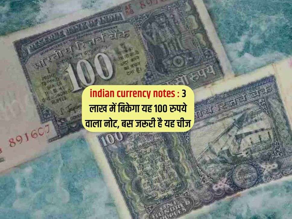 indian currency notes : 3 लाख में बिकेगा यह 100 रुपये वाला नोट, बस जरूरी है यह चीज 