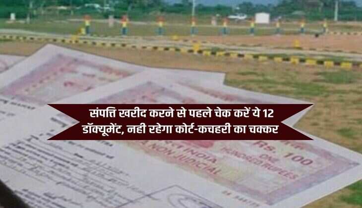 Property Papers: संपत्ति खरीद करने से पहले चेक करें ये 12 डॉक्यूमेंट, नही रहेगा कोर्ट-कचहरी का चक्कर